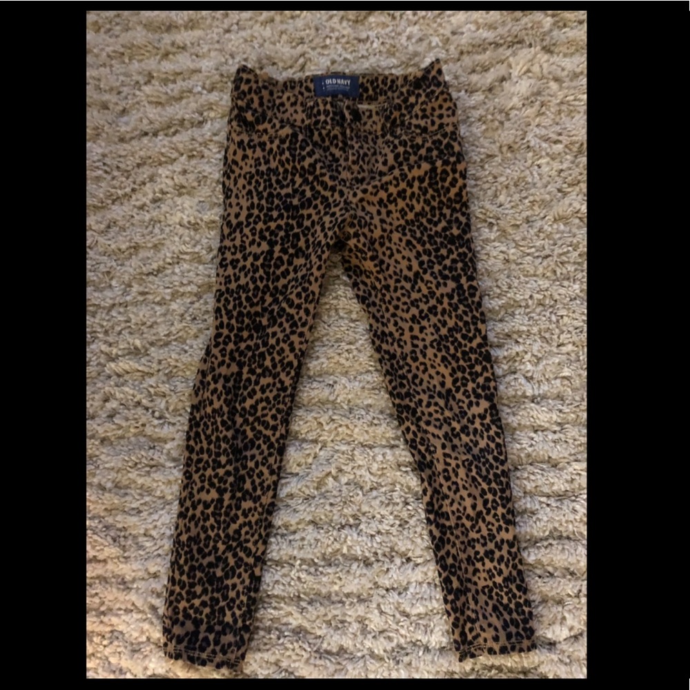 Kids Leopard Print Skinny Jeans